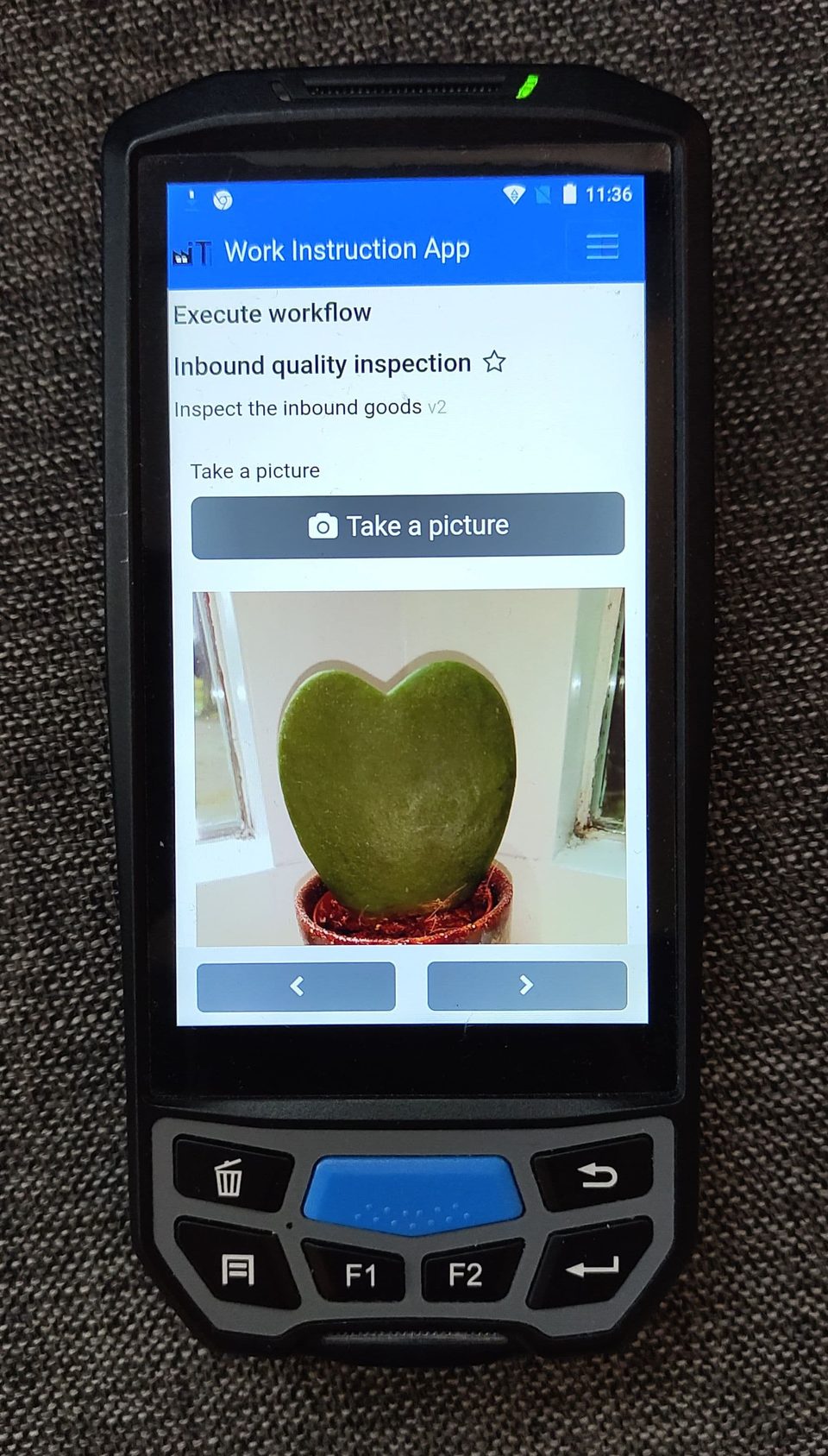 Analysis of an executed SOP on a handheld scanner